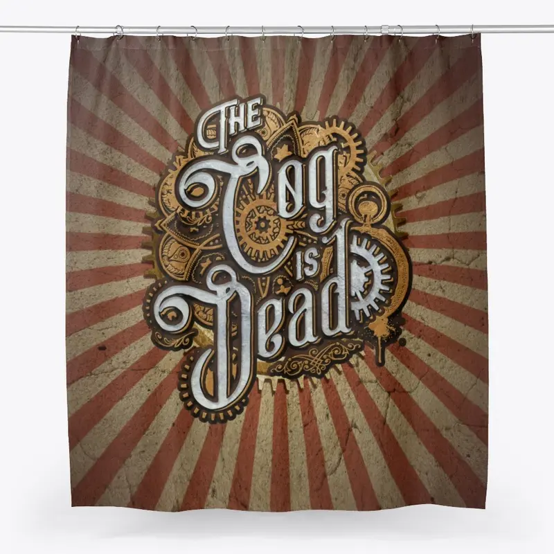 The Cog is Dead Logo Shower Curtain